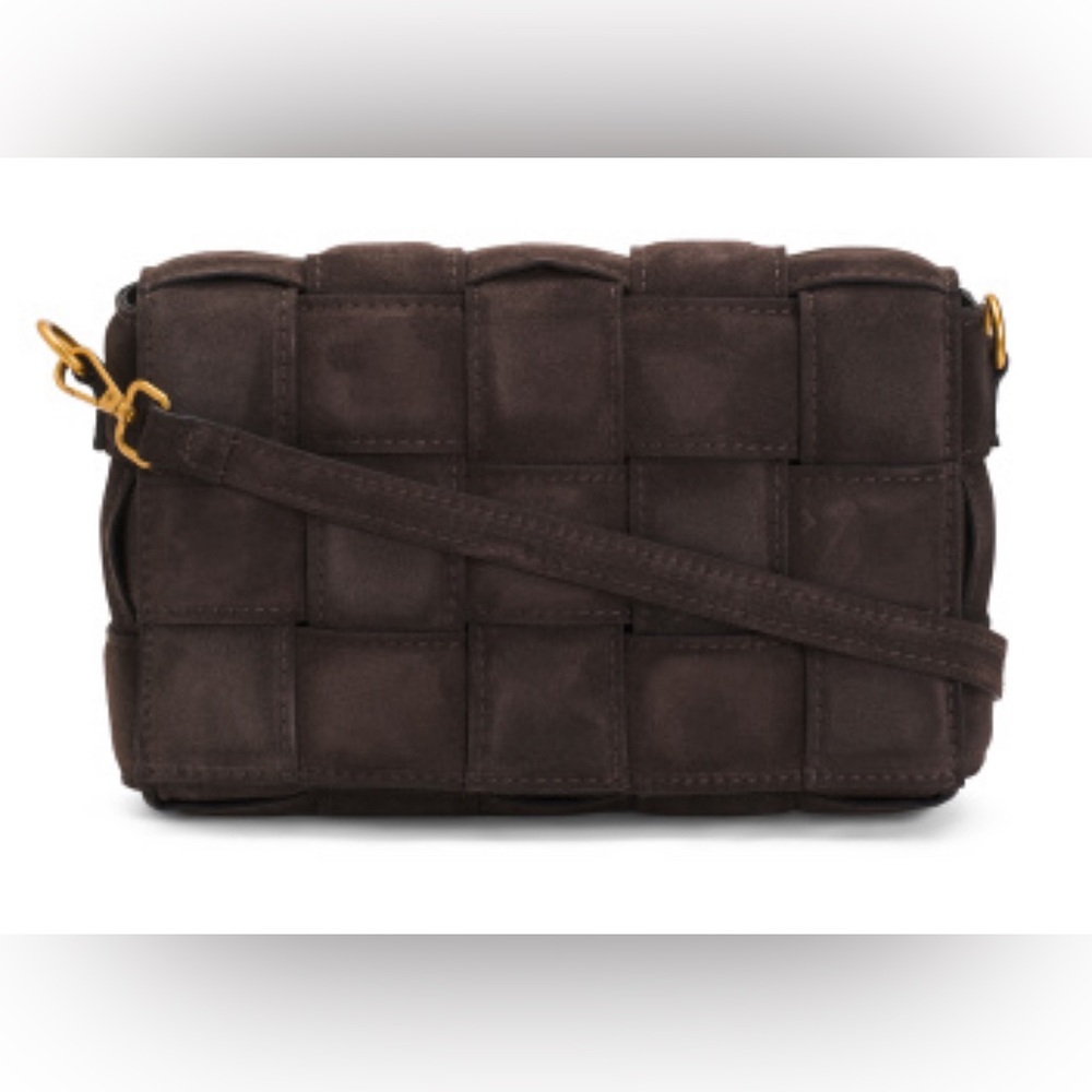 VIOLA CASTELLANI TikTok viral chocolate brown Suede Cassette Crossbody